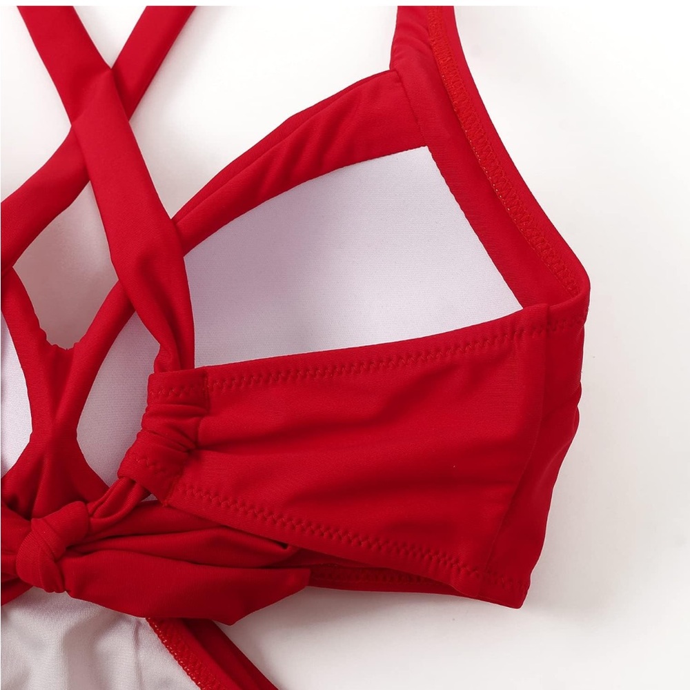NEW• Atelier Jai Cherry Red Tummy Control Swimsuit• XL - Picture 5 of 16